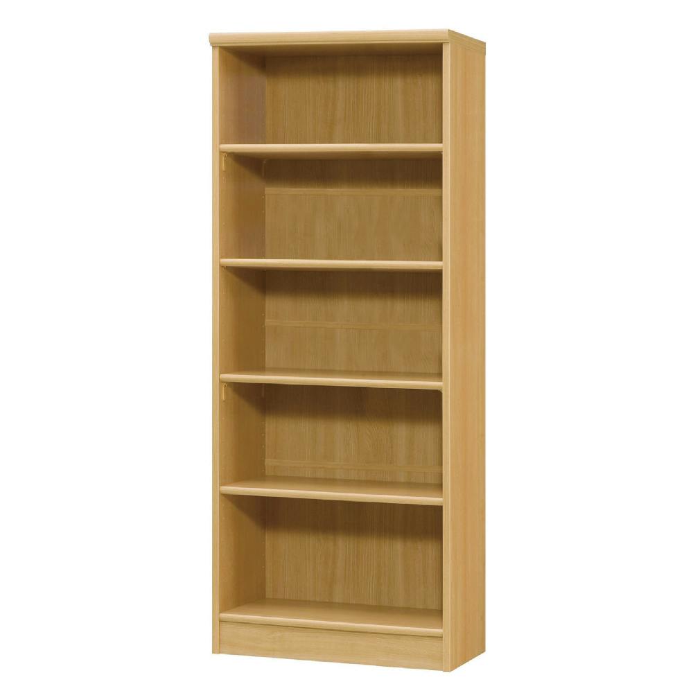 オープンラック W59.2×D31×H149.9cm ナチュラル 本棚 シェルフ 収納 1121512【別送品】