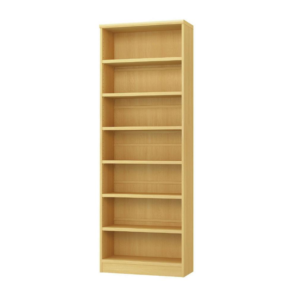 オープンラック 耐荷重タイプ W70.2×D31×H200cm ナチュラル 本棚 シェルフ 収納 1121542【別送品】