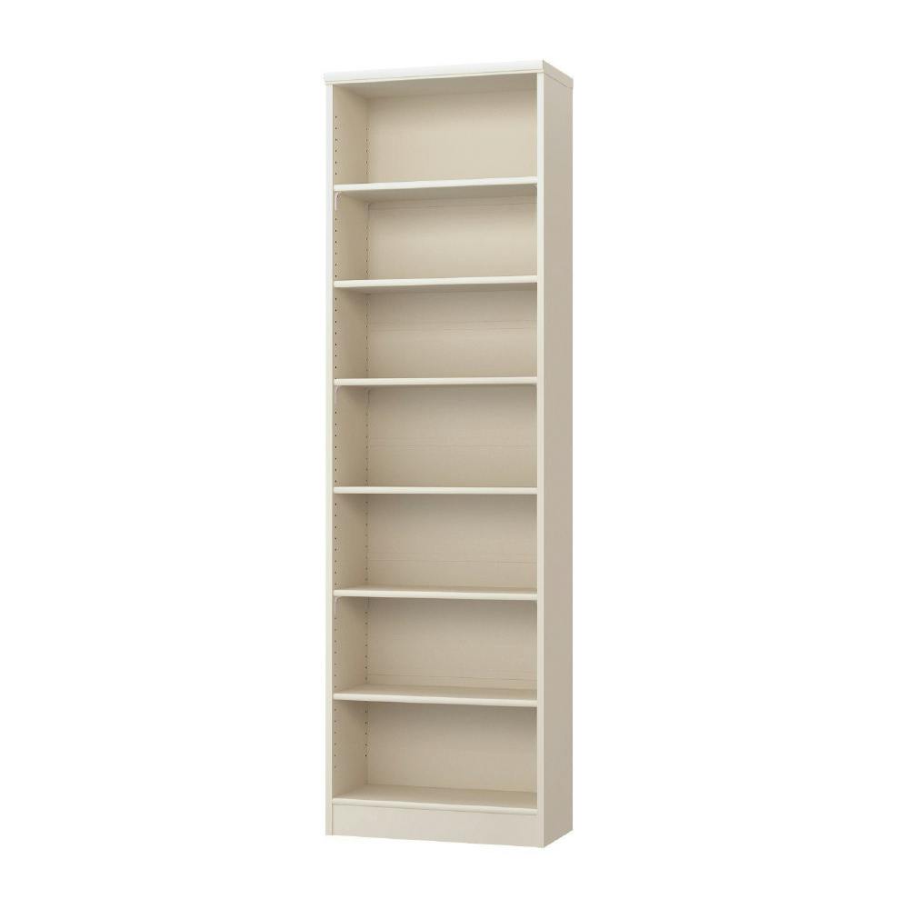 オープンラック W59.2×D31×H200cm ホワイト 本棚 シェルフ 収納 1121533【別送品】