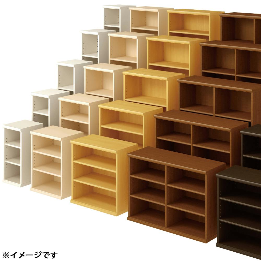 ホワイト本棚 オープンラック W59.2×D31×H60cm ホワイト 本棚 シェルフ 収納 1120430