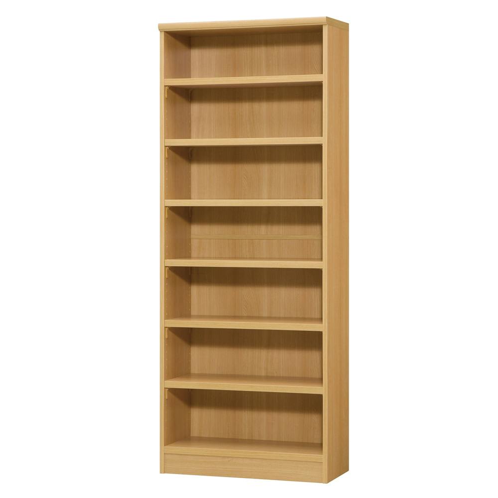 オープンラック 耐荷重タイプ W70.2×D31×H178cm ナチュラル 本棚 シェルフ 収納 1120489【別送品】
