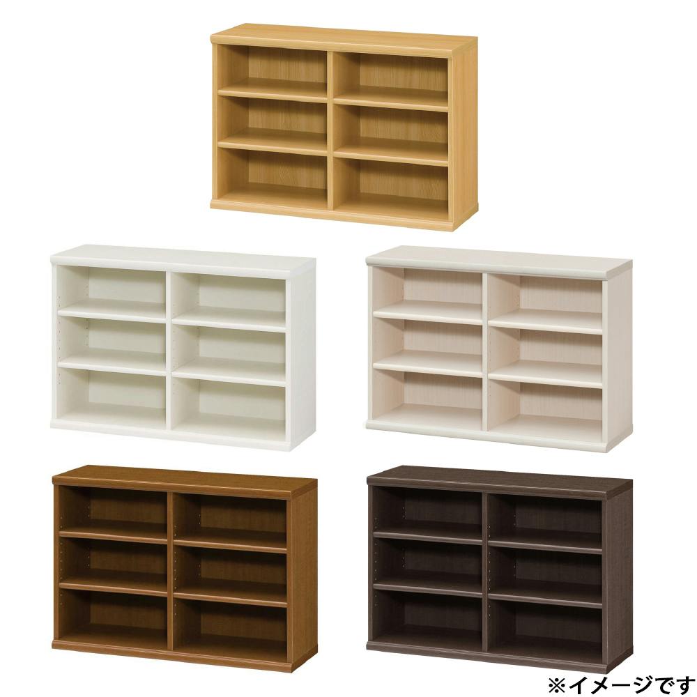 オープンラック W86.5×D31×H60cm ホワイト 本棚 シェルフ 収納 1120439