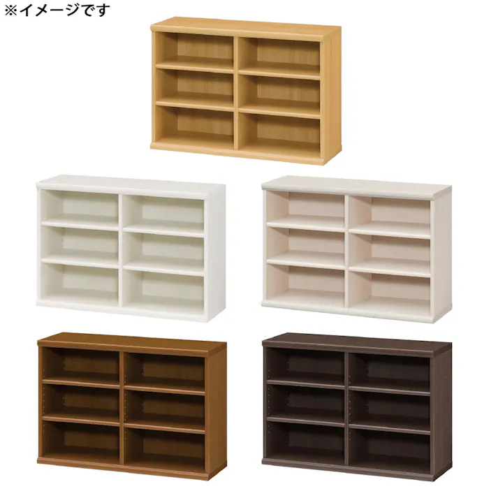 オープンラック W86.5×D31×H60cm ブラウン 本棚 シェルフ 収納 1120440【別送品】