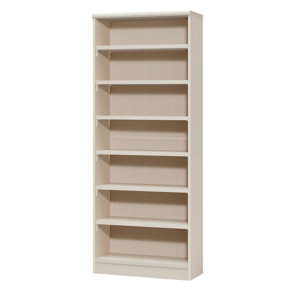 オープンシェルフ オープン本棚　ナチュラル オープンラック 耐荷重タイプ W70.2×D31×H178cm ライトナチュラル 本棚