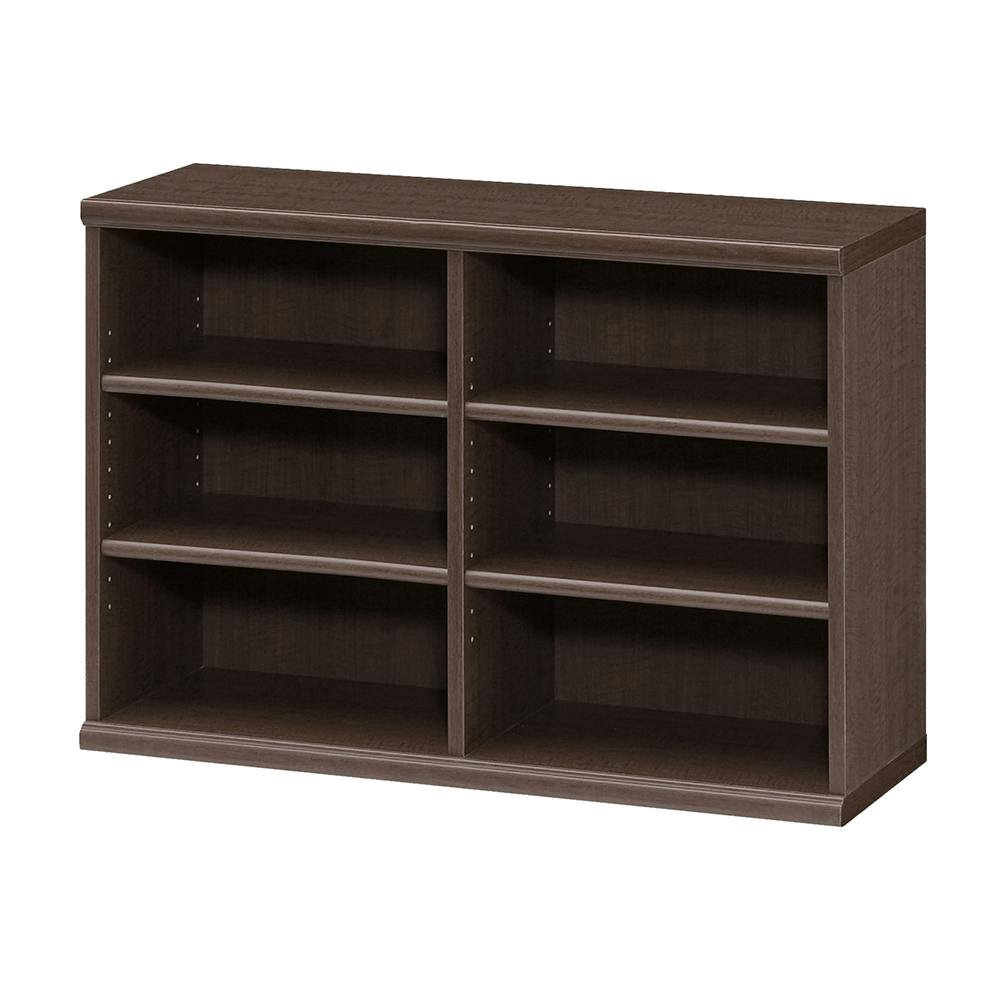 オープンラック W86.5×D31×H60cm ダークブラウン 本棚 シェルフ 収納 1121157【別送品】