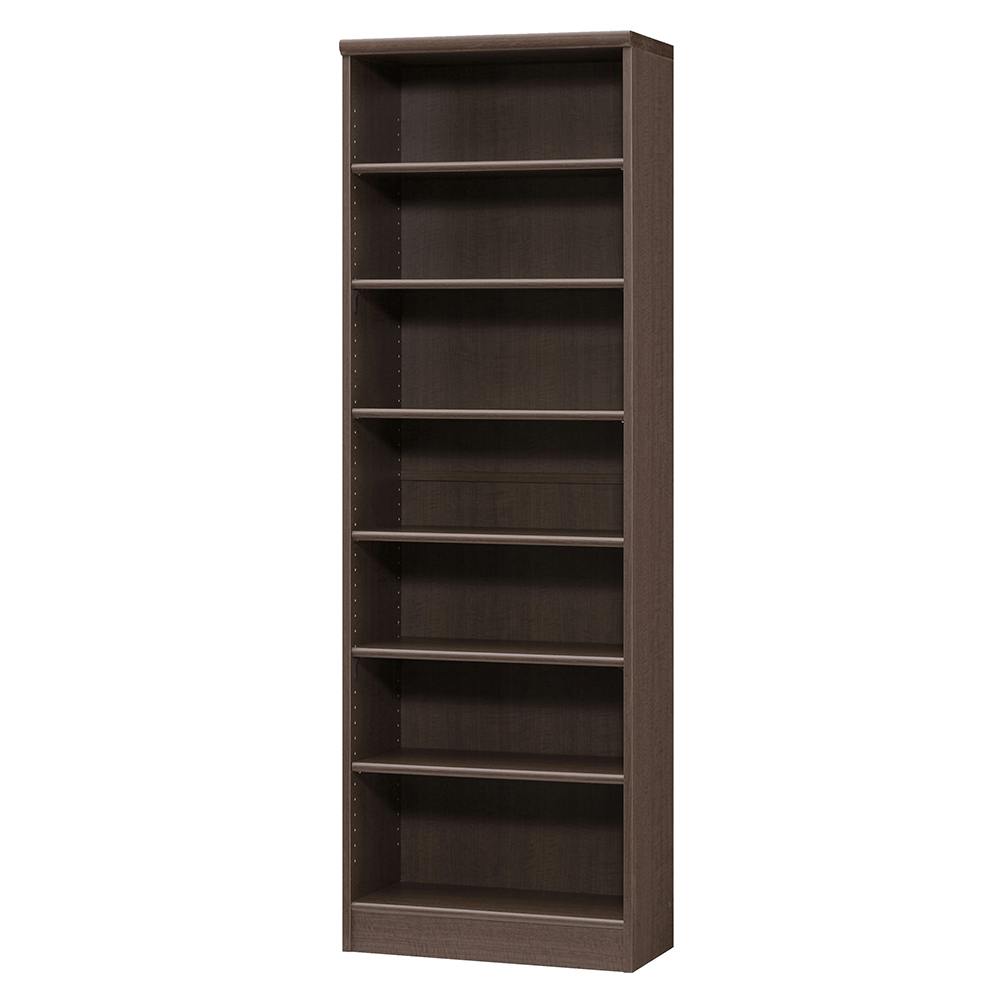 オープンラック W59.2×D31×H178cm ダークブラウン 本棚 シェルフ 収納 オープンラック W59.2×D31×H178cm ダークブラウン 本棚 シェルフ 収納