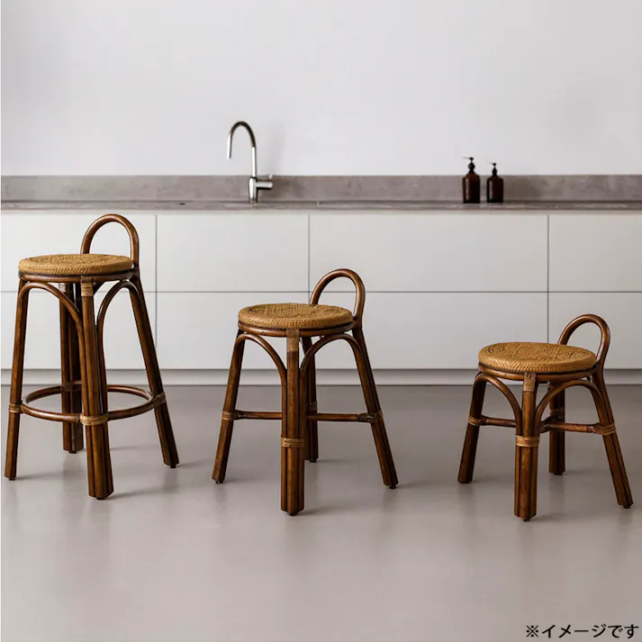 OVITAS ラタンハイチェア 37×36×50cm 籐 ラタン 椅子 2600455【別送品】