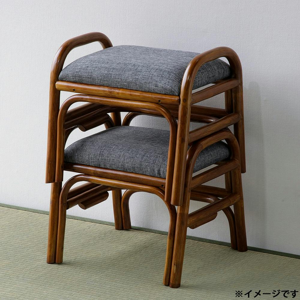 【B】良質　ラタンチェア OVITAS ラタンスタッキングチェア 43.5×38×38cm 籐 ラタン 椅子