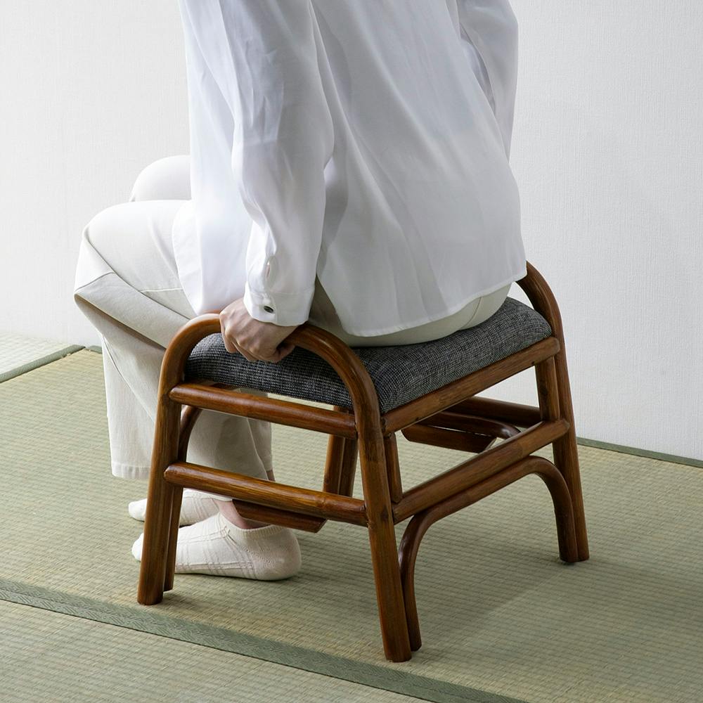 OVITAS ラタンスタッキングチェア 43.5×38×38cm 籐 ラタン 椅子