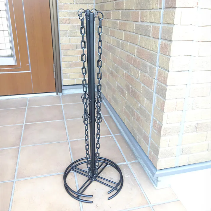 重なるチェーンスタンド 2本組 30×30×80.5cm ガーデニング チェーンスタンド 侵入防止 4350092【別送品】