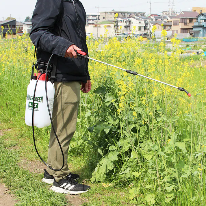 蓄圧式噴霧器(延長パイプ付き) ハイパー#6000 18×18×43cm 消毒 農薬散布 除草剤散布 3050075【別送品】