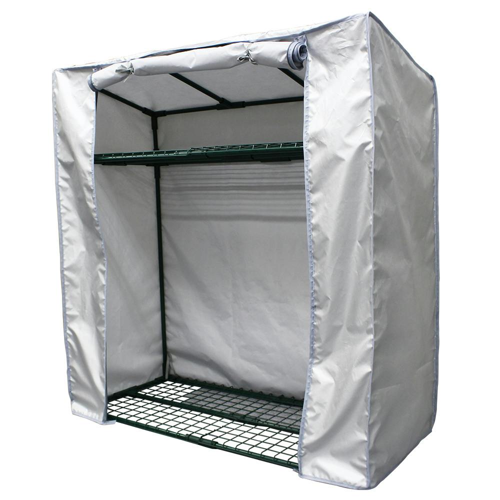 組立式簡易物置 ニッチ 110×50×120cm 家庭用 ベランダ用 ラック 3050262【別送品】