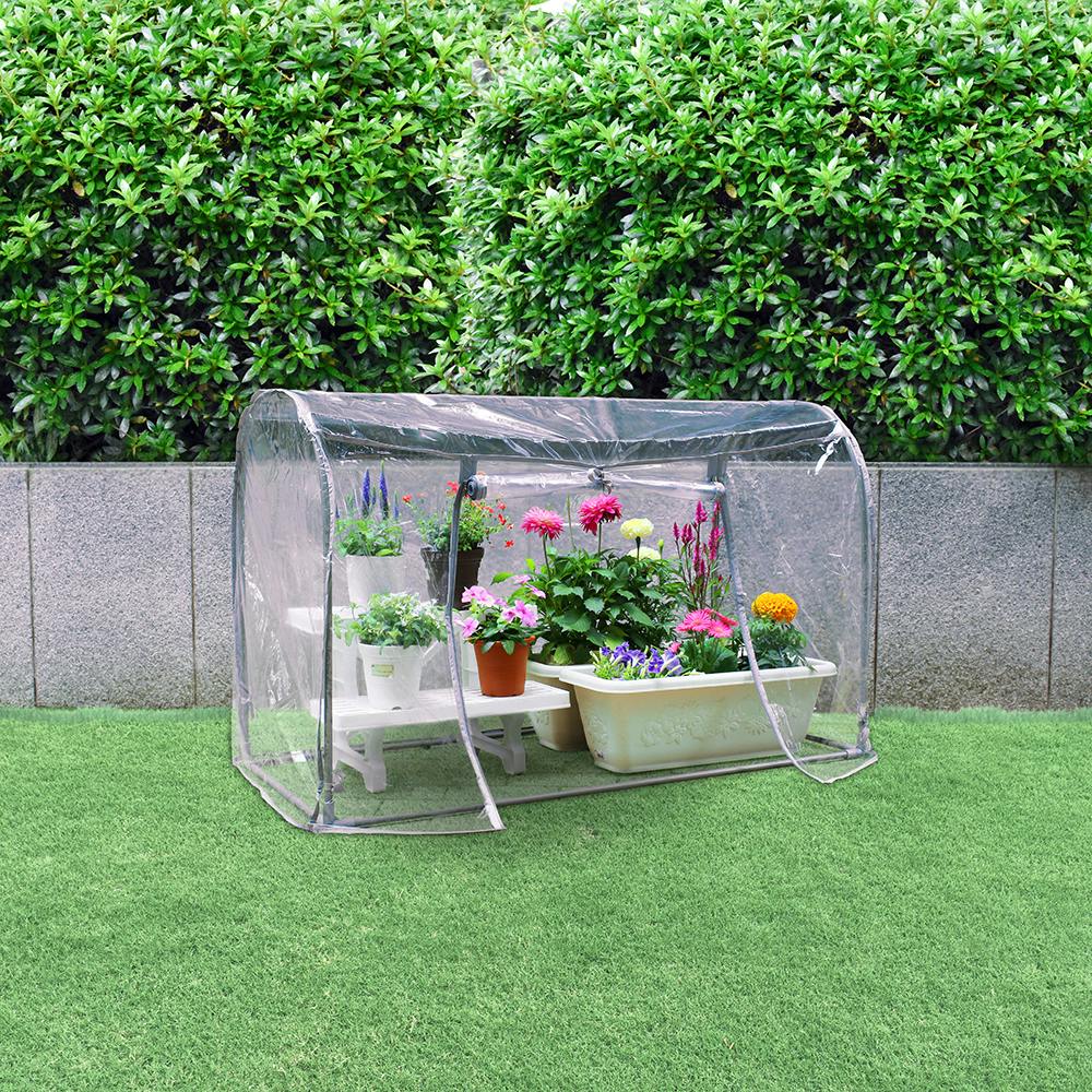 組立式簡易温室 グリーンキーパー ドーム型 ロング 110×50×70cm