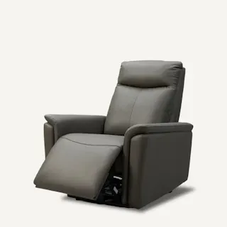電動リクライニングソファ(一人掛け) 電動ソファ グレー 幅84×奥行91~158×高さ63~100cm 組立簡単 本革 おうち時間 本革 USB FLEXISPOT X9-G【別送品】