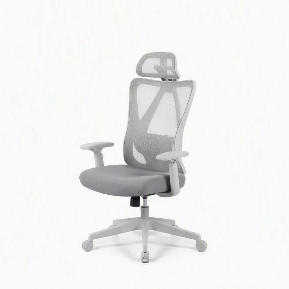 Style エルゴノミクスチェア グレー オフィスチェア グレー 幅72.5×奥行67.5×高さ114.5～129.5cm ワーク