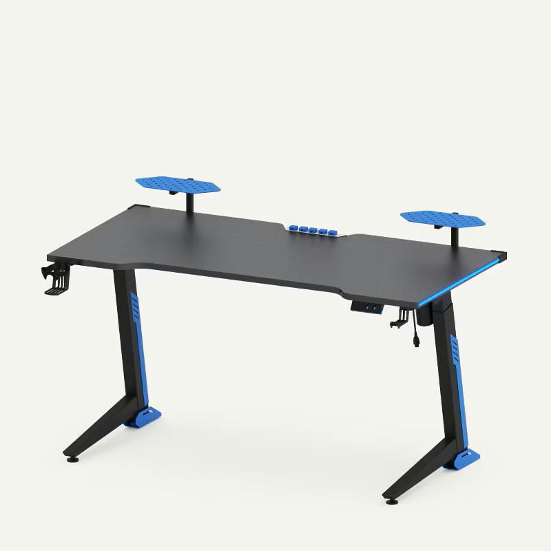 電動昇降ゲーミングデスク ブラック 幅140×奥行70×高さ73.5～117cm