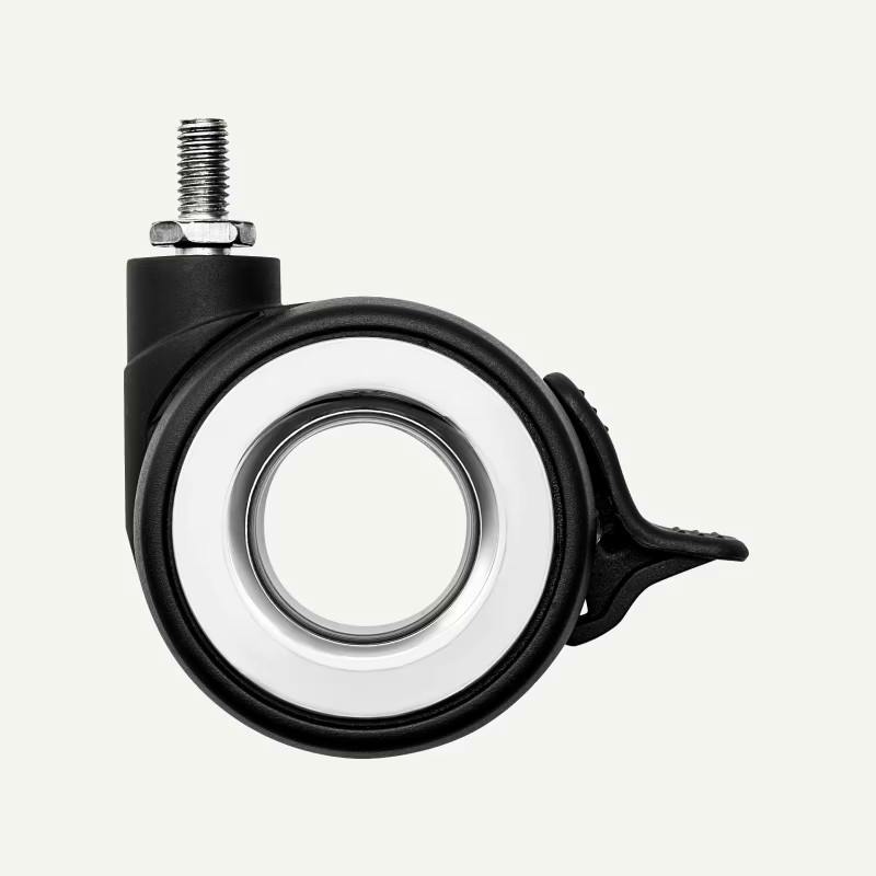 �l�W���L���X�^�[ �u���b�N/�V���o�[ ���a�F6.5cm �L���X�^�[ �X�g�b�p�[�t ���~�f�X�N�p FLEXISPOT W3 �I�t�B�X�f�X�N
