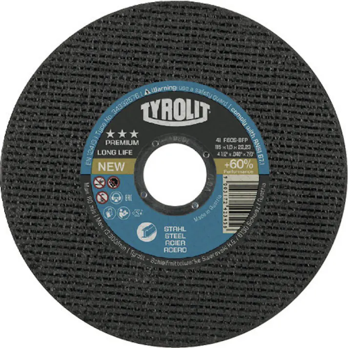 【CAINZ-DASH】TYROLIT社 切断砥石 ロングライフ 125X1X22.23mm 34332754【別送品】