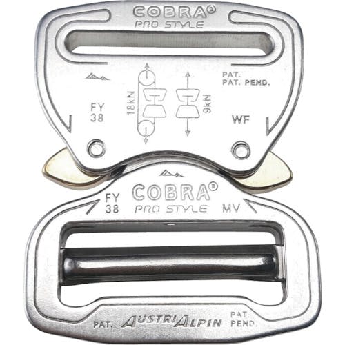 AUSTRIALPIN社 COBRAプロスタイル バックル 38MM シルバー VF FY38AVF バックル AUSTRIALPIN社 COBRAプロスタイル バックル 38MM シルバー VF FY38AVF バックル