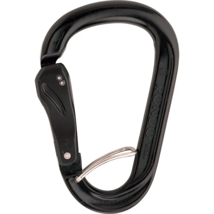 【CAINZ-DASH】AUSTRIALPIN社 カラビナ HMS ROUND スライドオートロックカラビナ(フック付き)ブラック KR43H-XS【別送品】