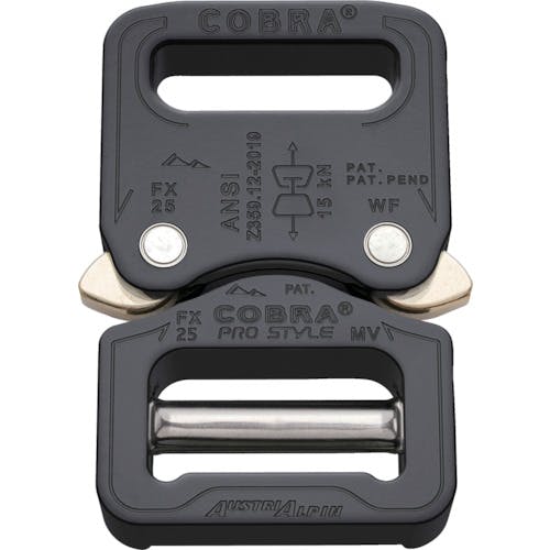 AUSTRIALPIN社 COBRAプロスタイルANSI バックル 25MM ブラック VF FX25KVF バックル AUSTRIALPIN社 COBRAプロスタイルANSI バックル 25MM ブラック VF FX25KVF バックル