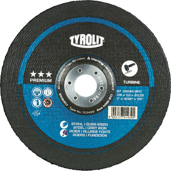 【CAINZ-DASH】TYROLIT社 オフセット砥石 T-Grind 125mm #24 701518【別送品】