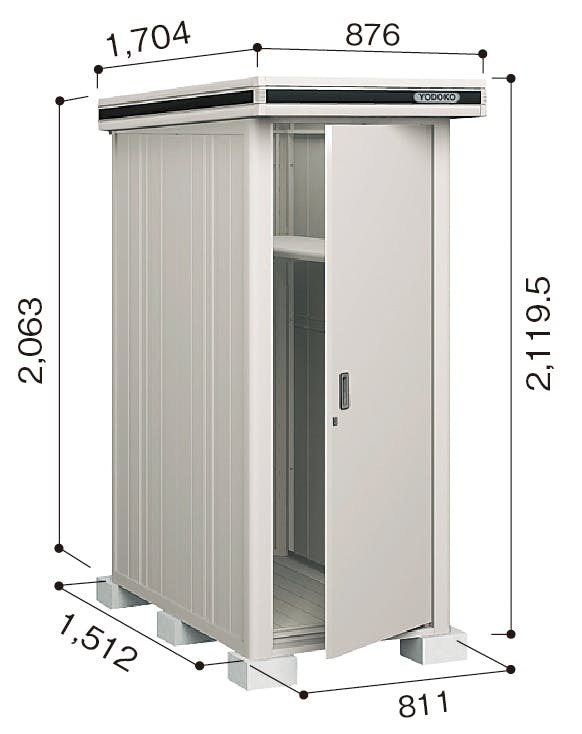 ヨドコウ エルモ LMD-0815 カシミヤベージュ | 物置・自転車置き場
