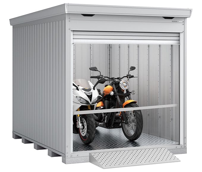 イナバ バイク保管庫 FM-2230HY 一般型 クールシルバー | 物置・自転車