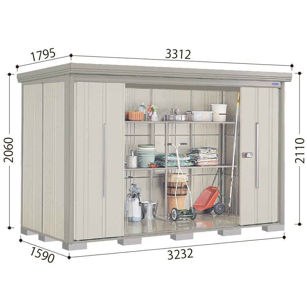 タクボ Mrストックマンダンディ ND-Z3215Y ムーンホワイト | 物置