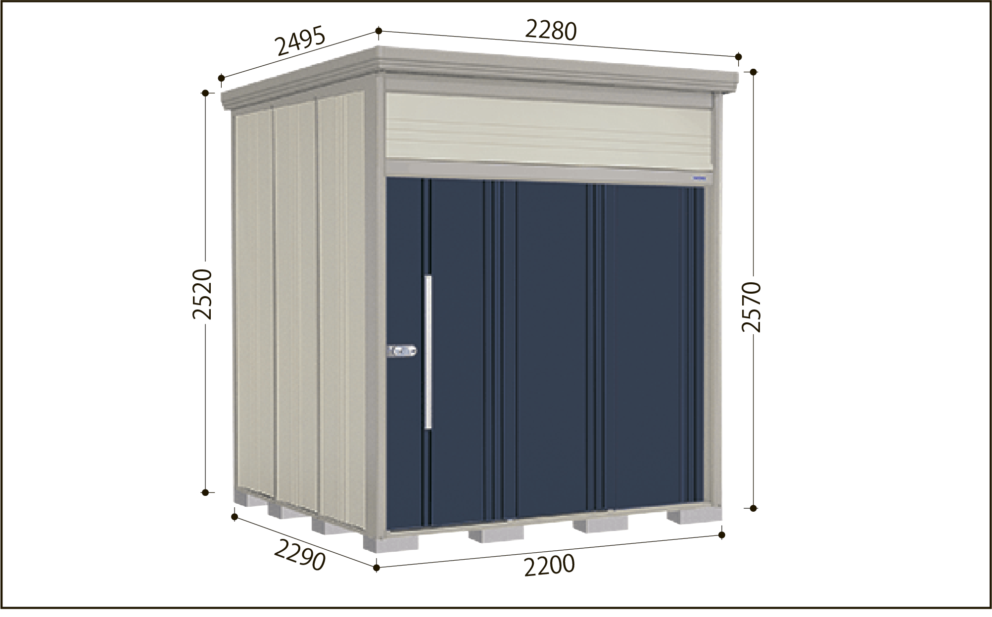 タクボ Mrトールマンダンディ JN-Z2222 ディープブルー | 物置・自転車