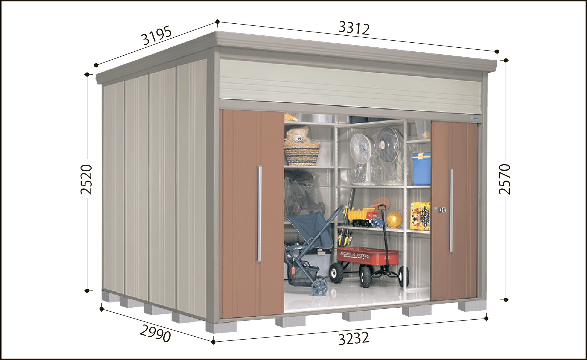 タクボ Mrトールマンダンディ JN-SZ3229 カーボンブラウン | 物置