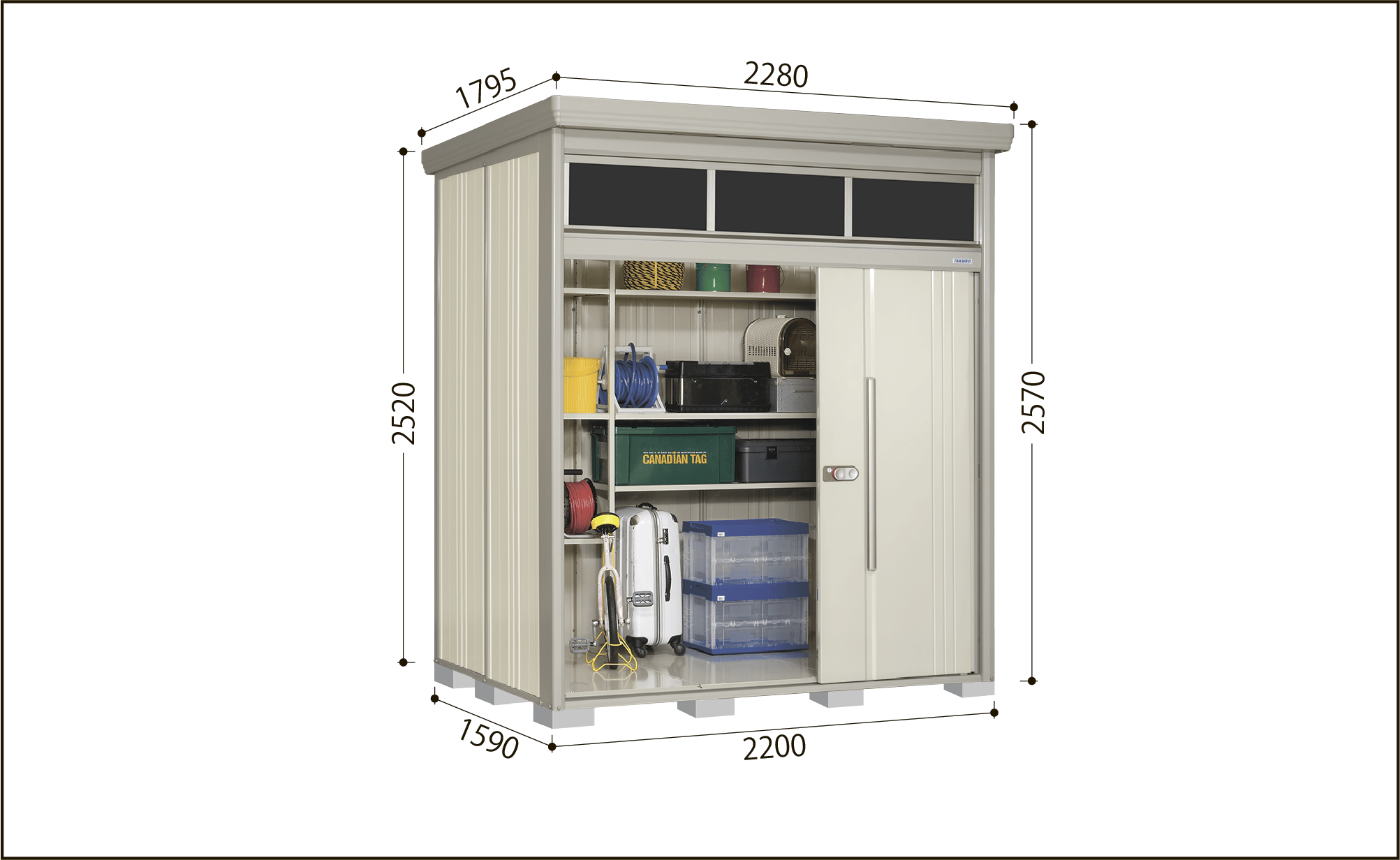 タクボ Mrトールマンブライト JNA-Z2215 カーボンブラウン | 物置