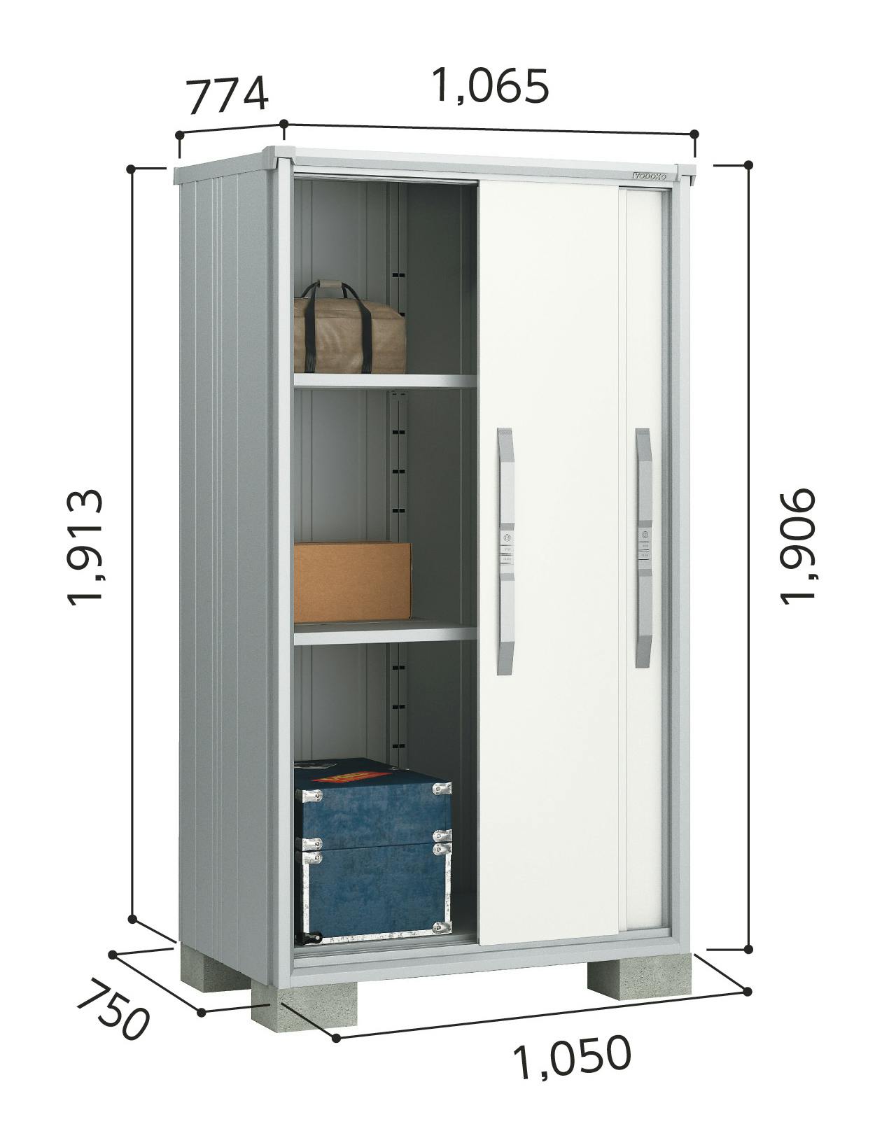 ヨドコウ エスモ ESF-1007A ウッディエボニー | 物置・自転車置き場