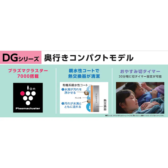 2025年 プラズマクラスター7000 DGシリーズ【標準工事込みセット(商品+標準工事費)】 エアコン おもに6畳用100V ホワイト系 AY-T22DG【別送品】