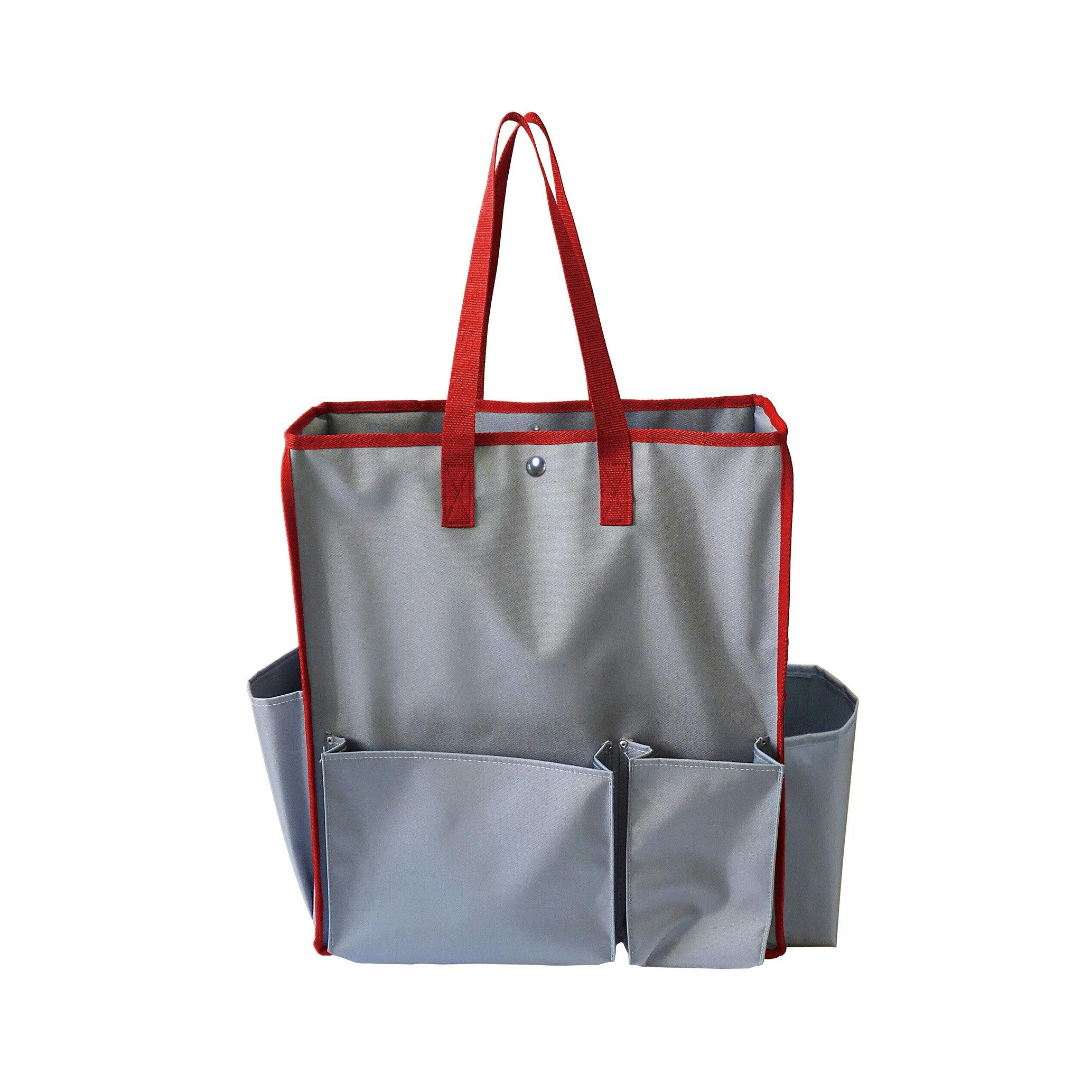 テラモト BMトートバッグMレッド 収納バッグ 本体 DS-233-200-2 テラモト 清掃 ポケット 4904771103402【別送品】