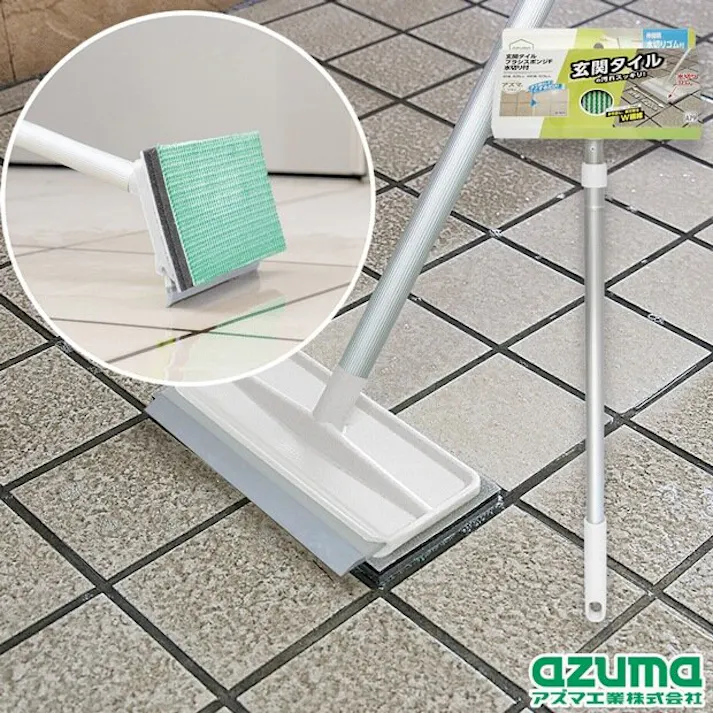 アズマ工業 azuma AZ297玄関タイルブラシスポンジF水切り付 デッキブラシ 4970190492182【別送品】