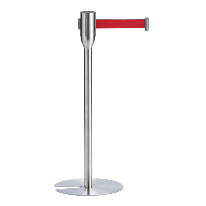 テラモト ベルトパーテーションスリム 5.5ベルト赤 ベルトパーテーション スリム まとめ売り2台セット 【SU-661-910-2】 テラモト 備品 組立式 9999910027164【別送品】