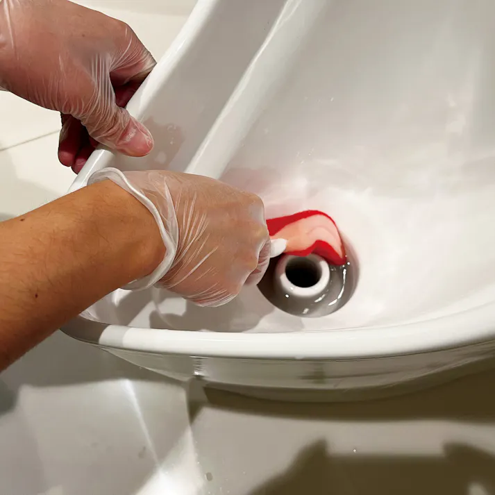 テラモト BMトイレブラシ赤(研磨剤なし) ニューカラーシリーズ トイレ清掃 まとめ売り60本セット 【CE-488-000-2】 テラモト 清掃用品 スポンジ 9999910031017【別送品】