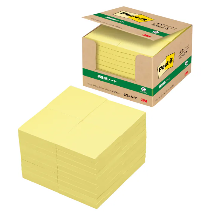 スリーエム 3M ポストイット ノート業務用パック6544イエロー 6544-Y 50セット 付箋 ふせん 業務用 黄色 イエロー きいろ 9999910041085【別送品】