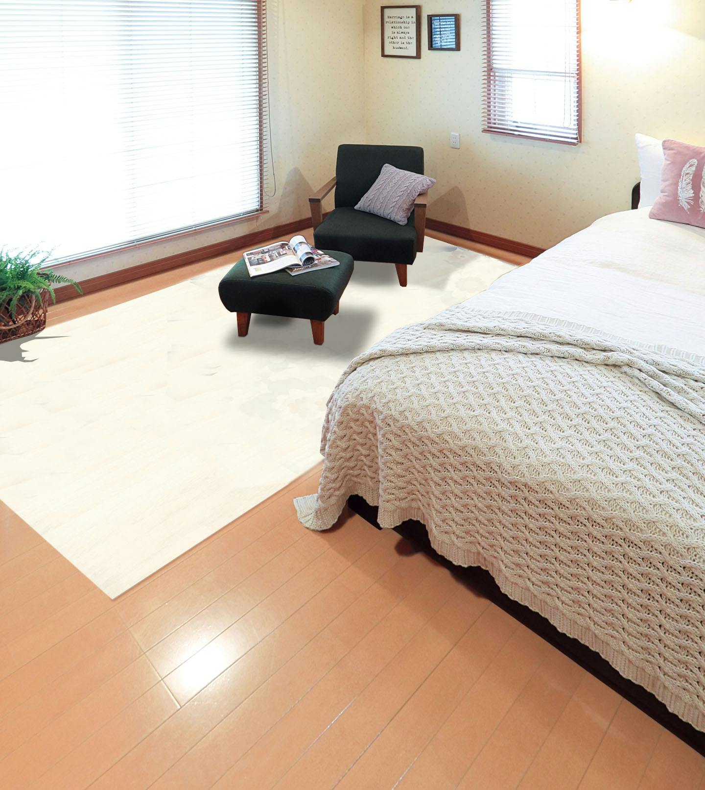 tan毎回プロ必読　正規品 富双合成 貼ってはがせるフロアパネル 約45cm×45cm (4枚入り) ホワイト