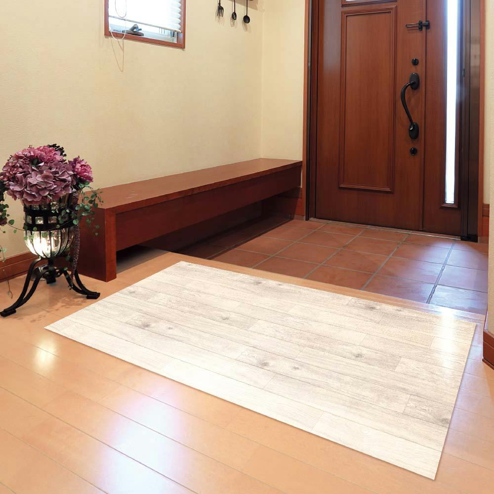 富双合成 貼ってはがせるクッションフロア 約182cm×80cm ホワイト