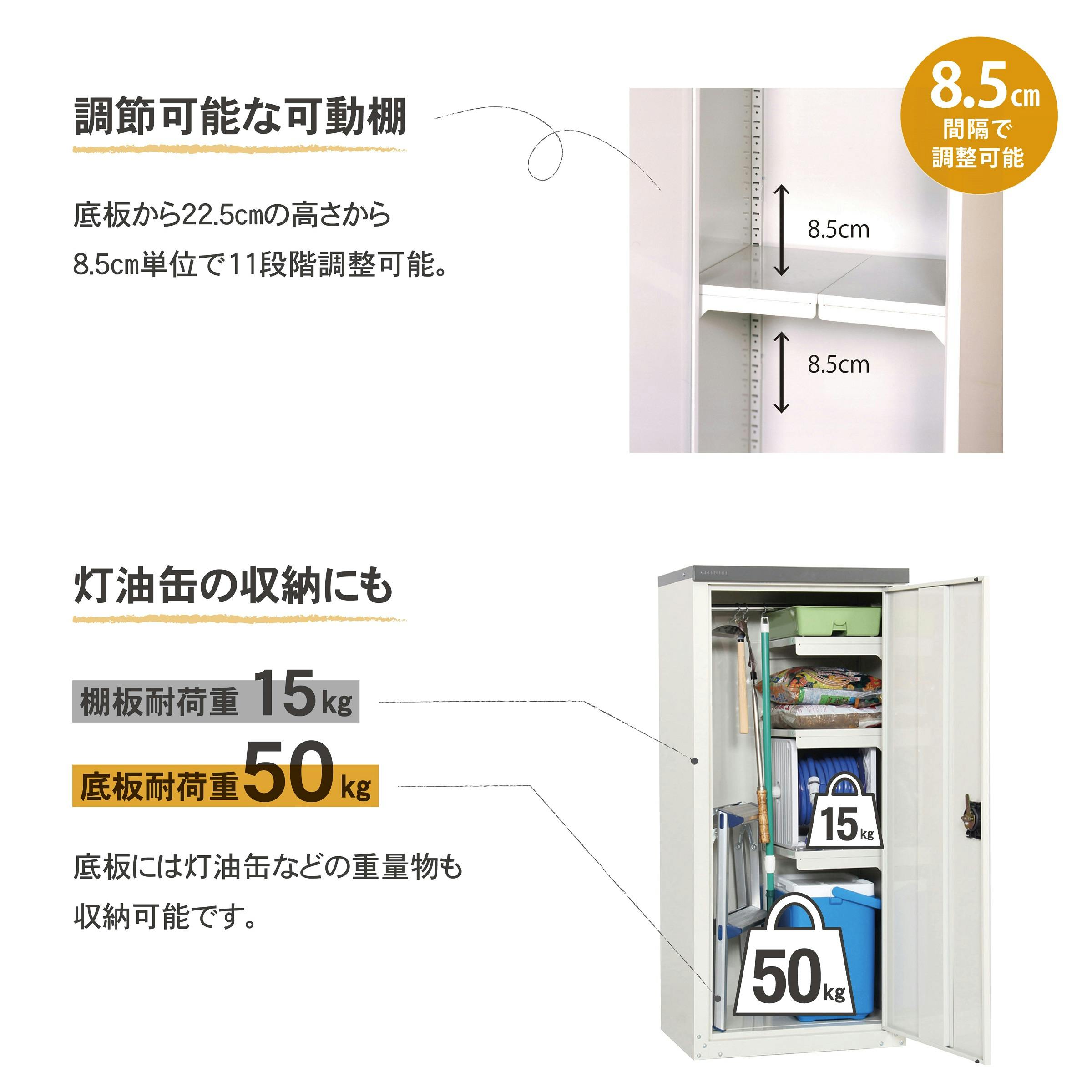 小暮 グリーンライフ 両扉式収納庫 ブラックアッシュグレー TBRJ-162HT(BK