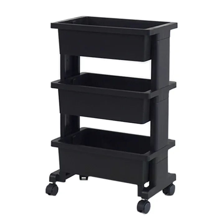 JEJアステージ 限定カラー モバイルワゴン ミニ リセスタイル 3段 ブラック 4991068178731【別送品】