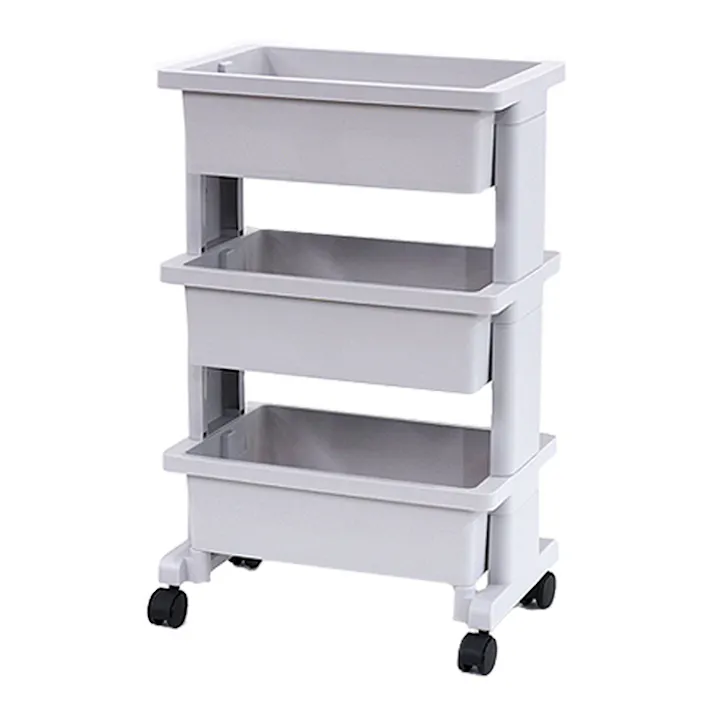 JEJアステージ 限定カラー モバイルワゴン ミニ リセスタイル 3段 ライトグレー 4991068178748【別送品】