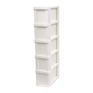 JEJアステージ 限定カラー ピット スリムストッカー 5段 ホワイト 4991068178854【別送品】