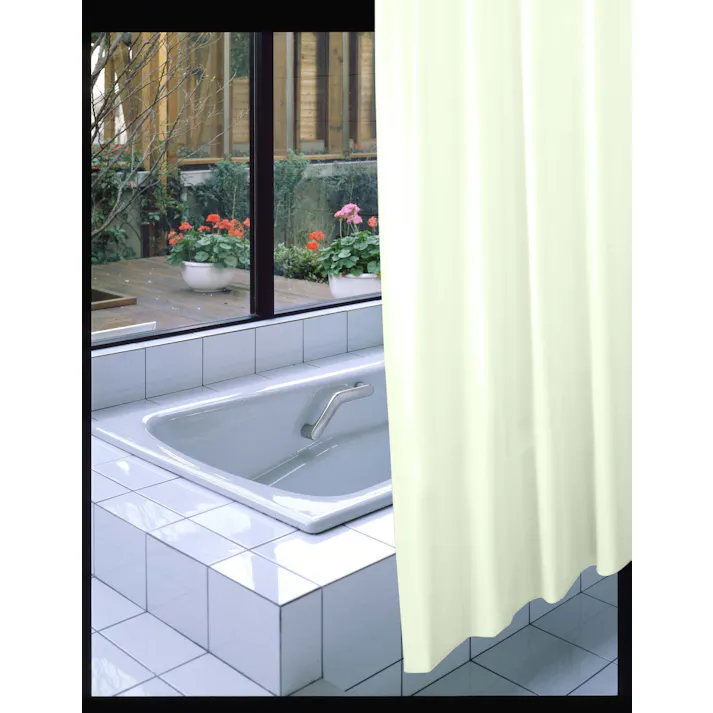 明和グラビア(株) 防炎・防カビ バスカーテン 130×178cm グリーン NVS-400 4977932178106【別送品】