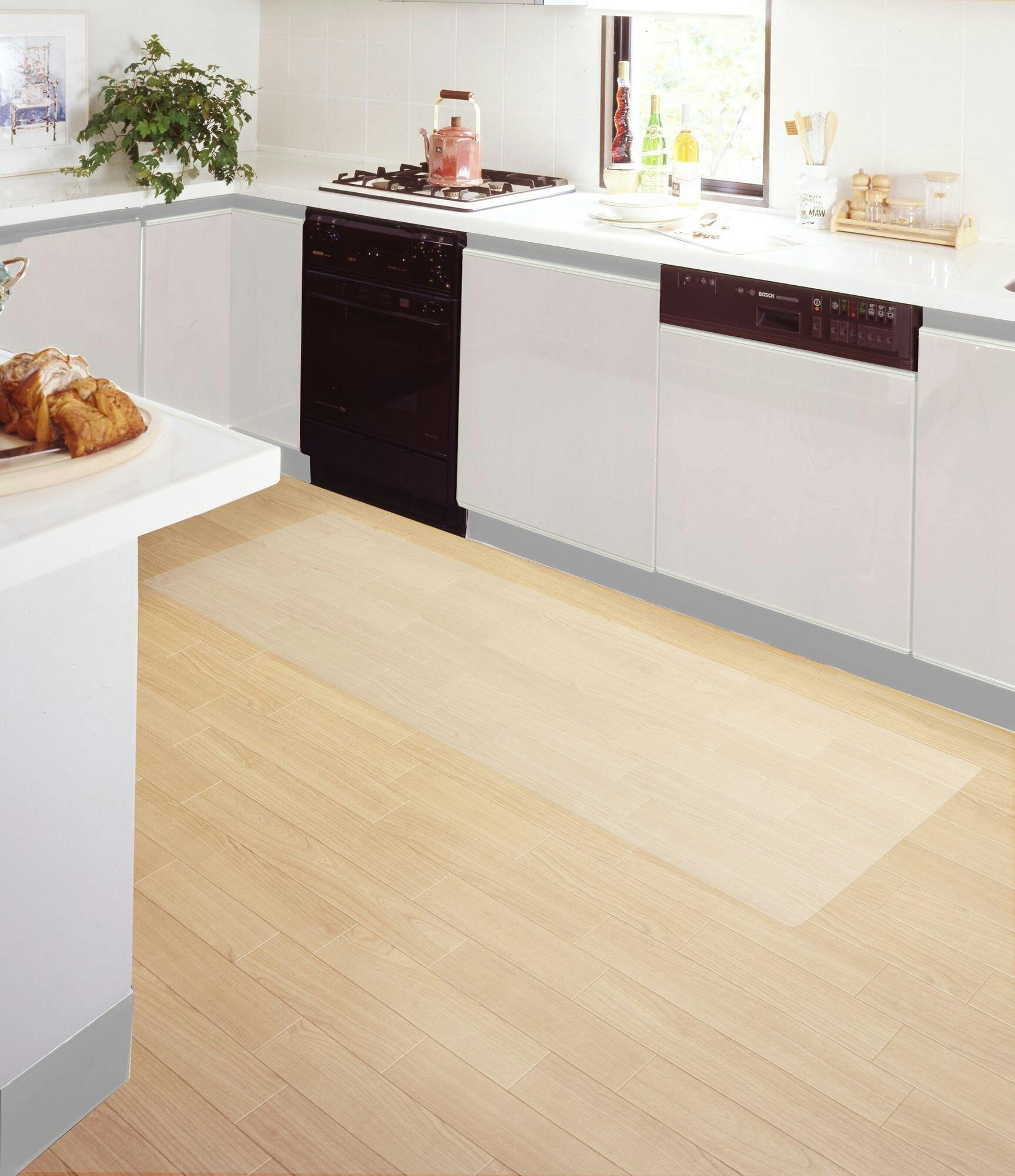 明和グラビア(株) 吸着 透明 キッチンマット 60×120cm クリア