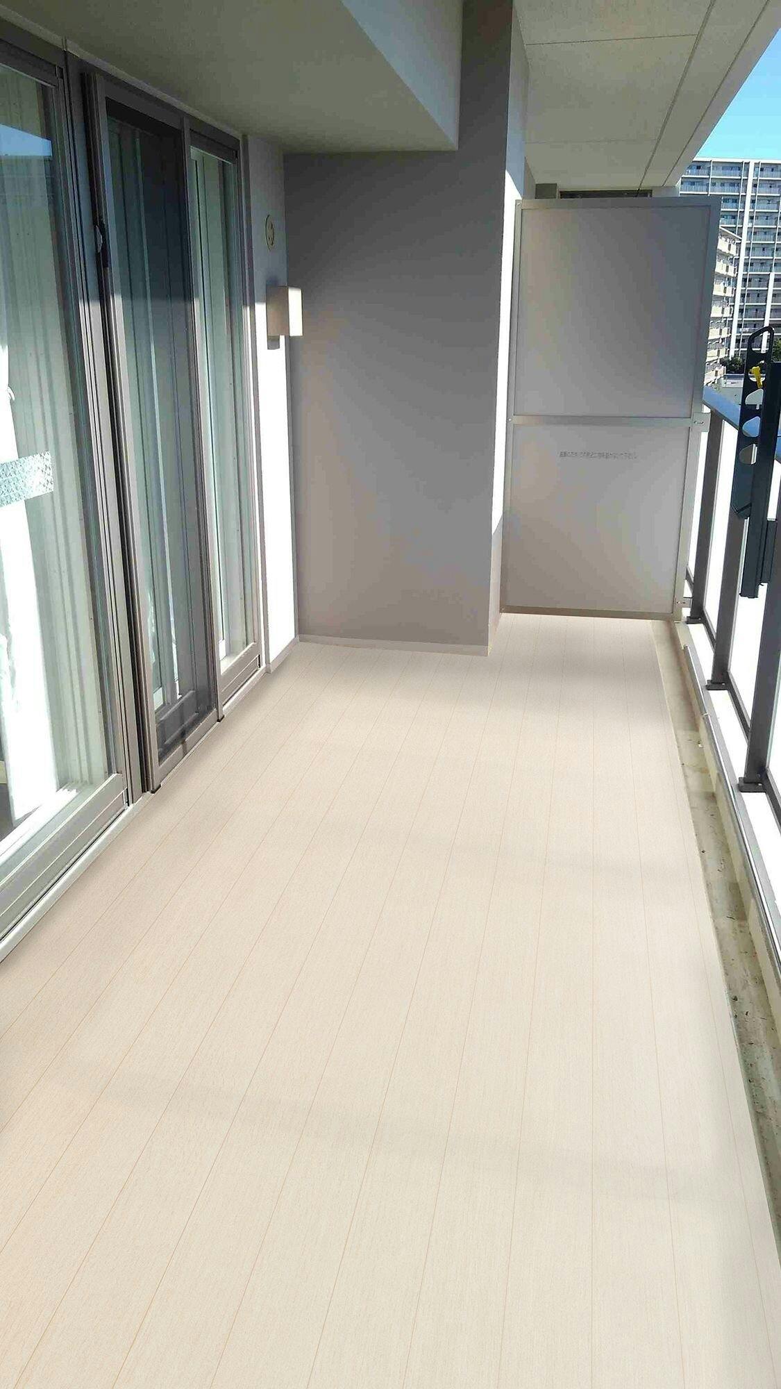 明和グラビア(株) 屋内外床材 183cm×10m ホワイト IOF-3011