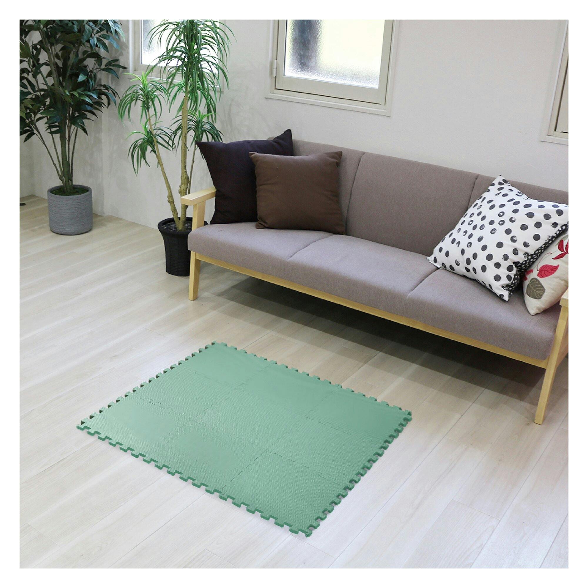 明和グラビア(株) ジョイントマット 30×30cm×1.2mm×9枚 グリーン VJEM