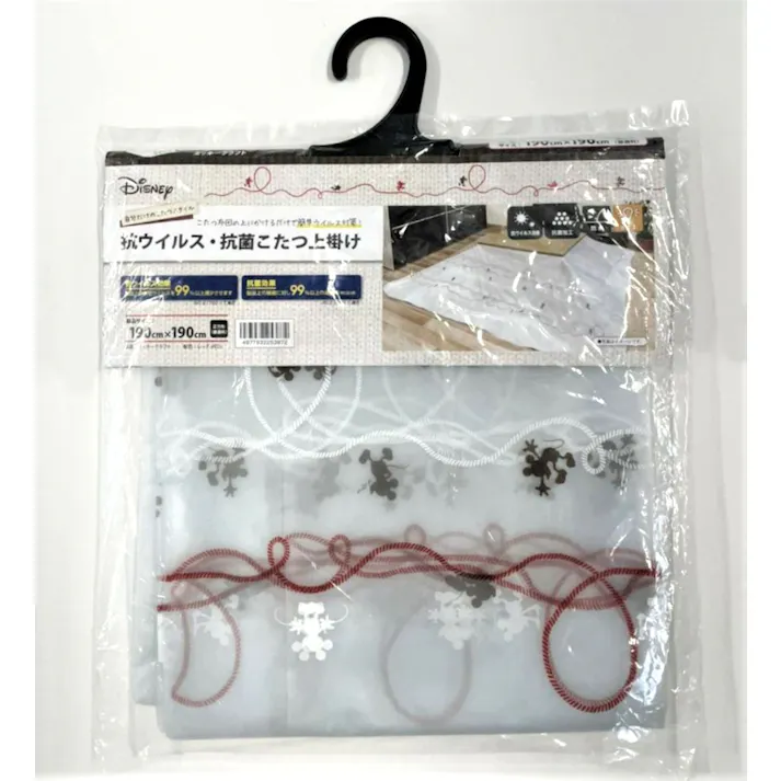 明和グラビア(株) こたつ上掛け ミッキークラフト 190×190cm レッド 4977932253872【別送品】